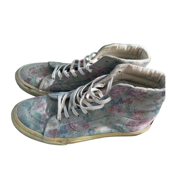 Vans sk8-hi sneaker flower print size W 8.5 M 7 - Picture 2 of 5